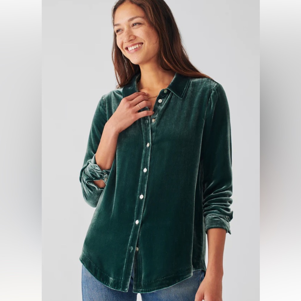 Faherty Silk Velvet Shirt